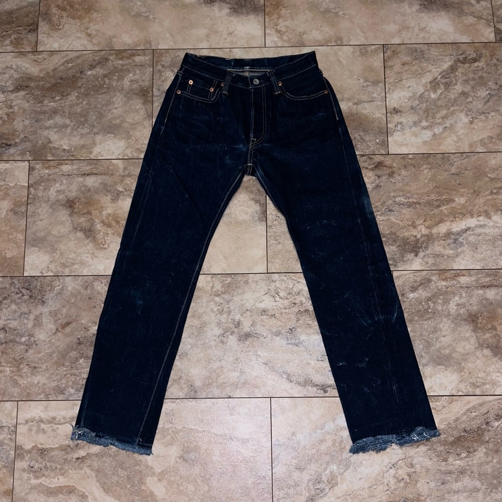 Iron Heart 634S 21oz Selvedge Denim Jeans W29 L36 Indigo Raw Faded Japan Size 29